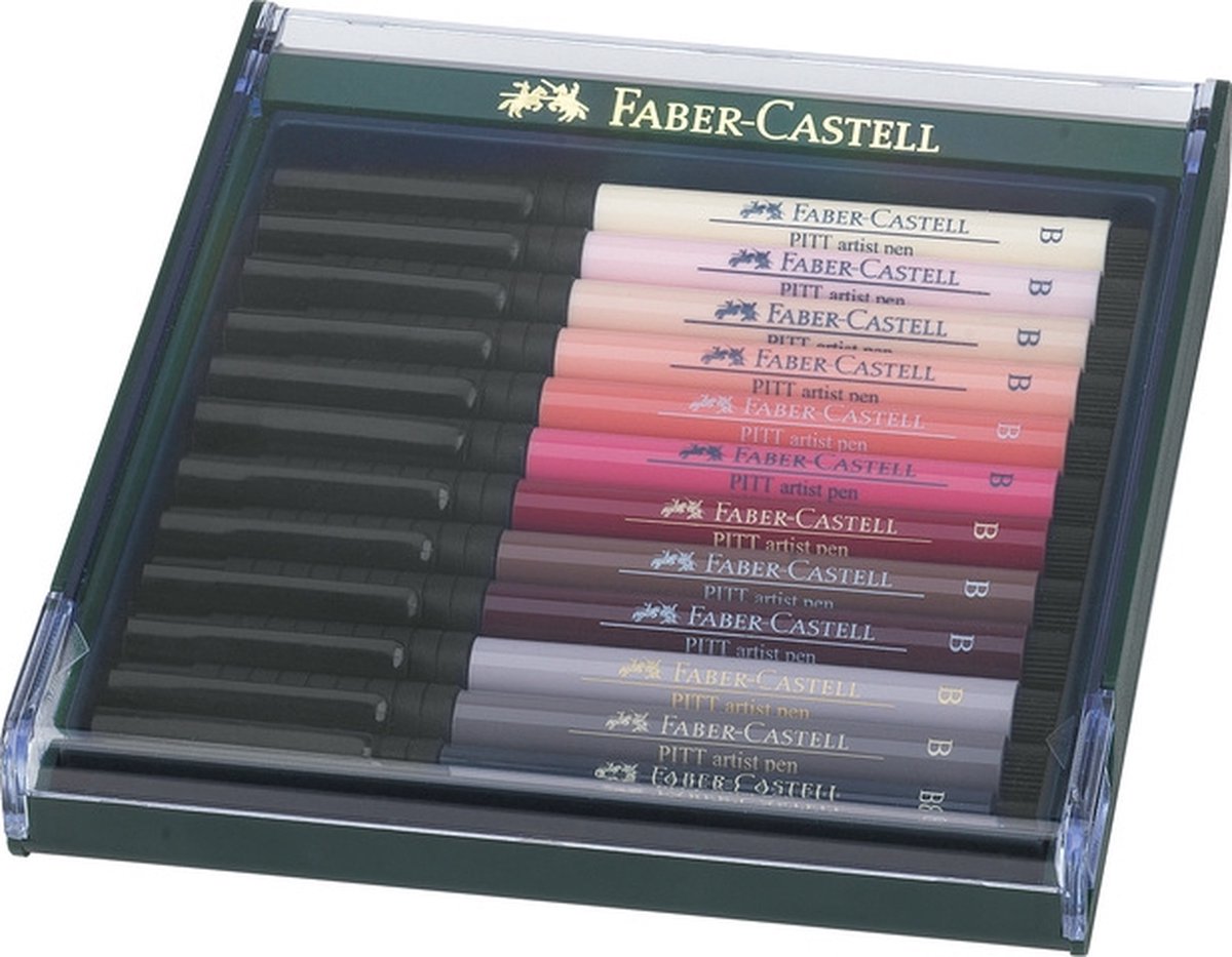 Faber Castell Tuschestift Pitt Artist Pen B Haut VE=12 Stück Etui