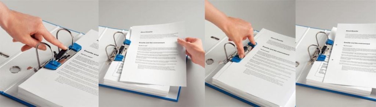 15 x Leitz Locher Active für 1-2 Blätter zum Abheften grau metallic