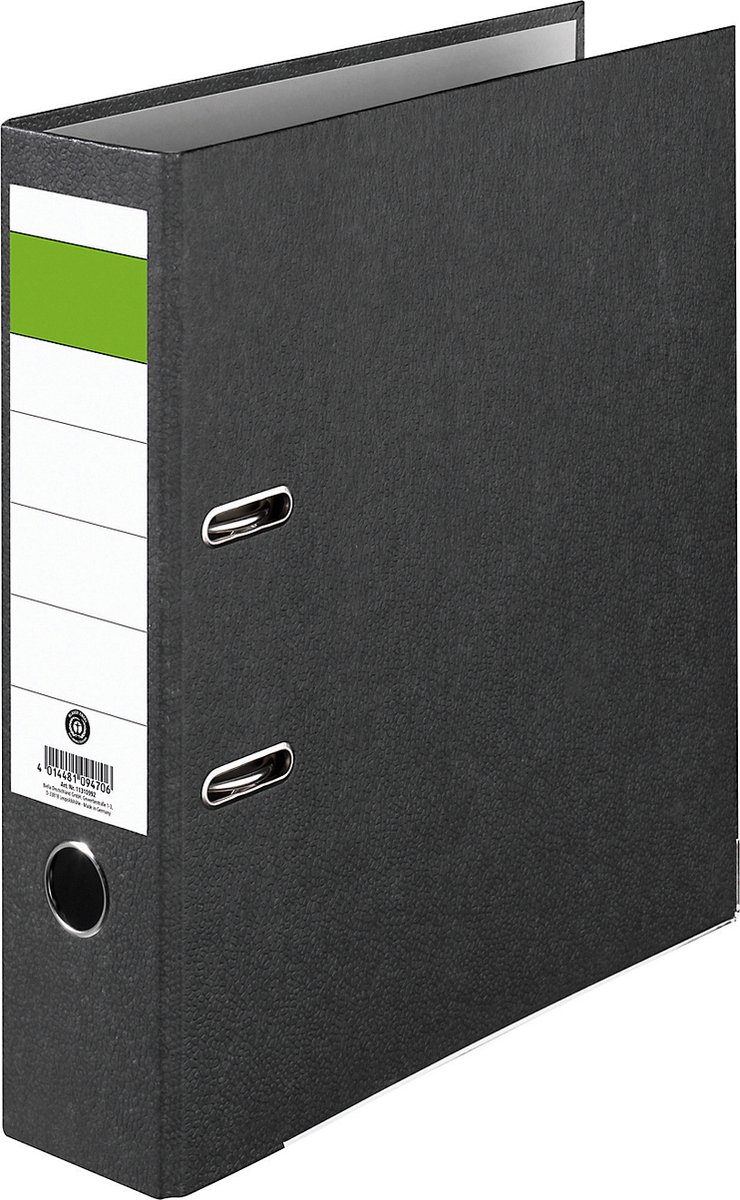 20 x Ordner Wolkenmarmor - A4 80 mm schwarz.