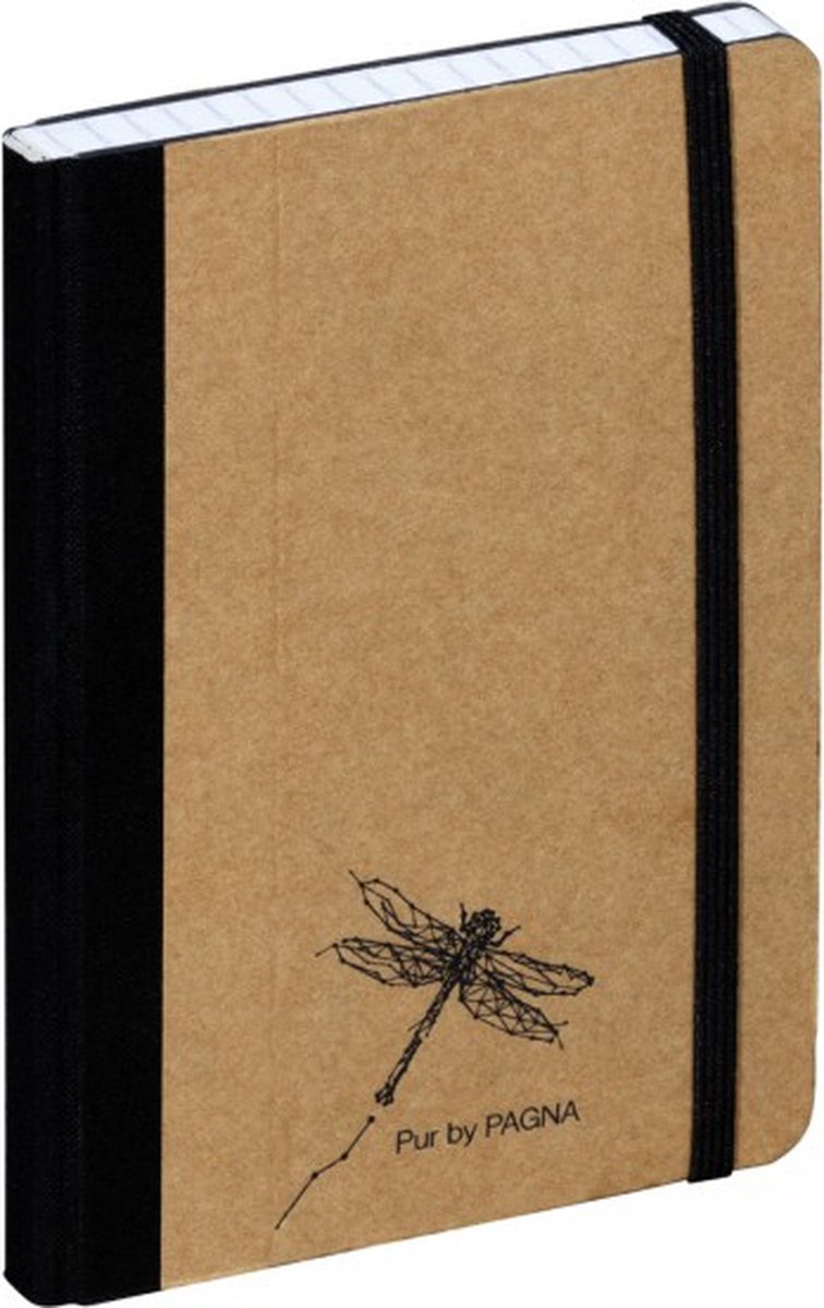 12 x Pagna Notizbuch A6 Pur 96 Blatt kariert natur
