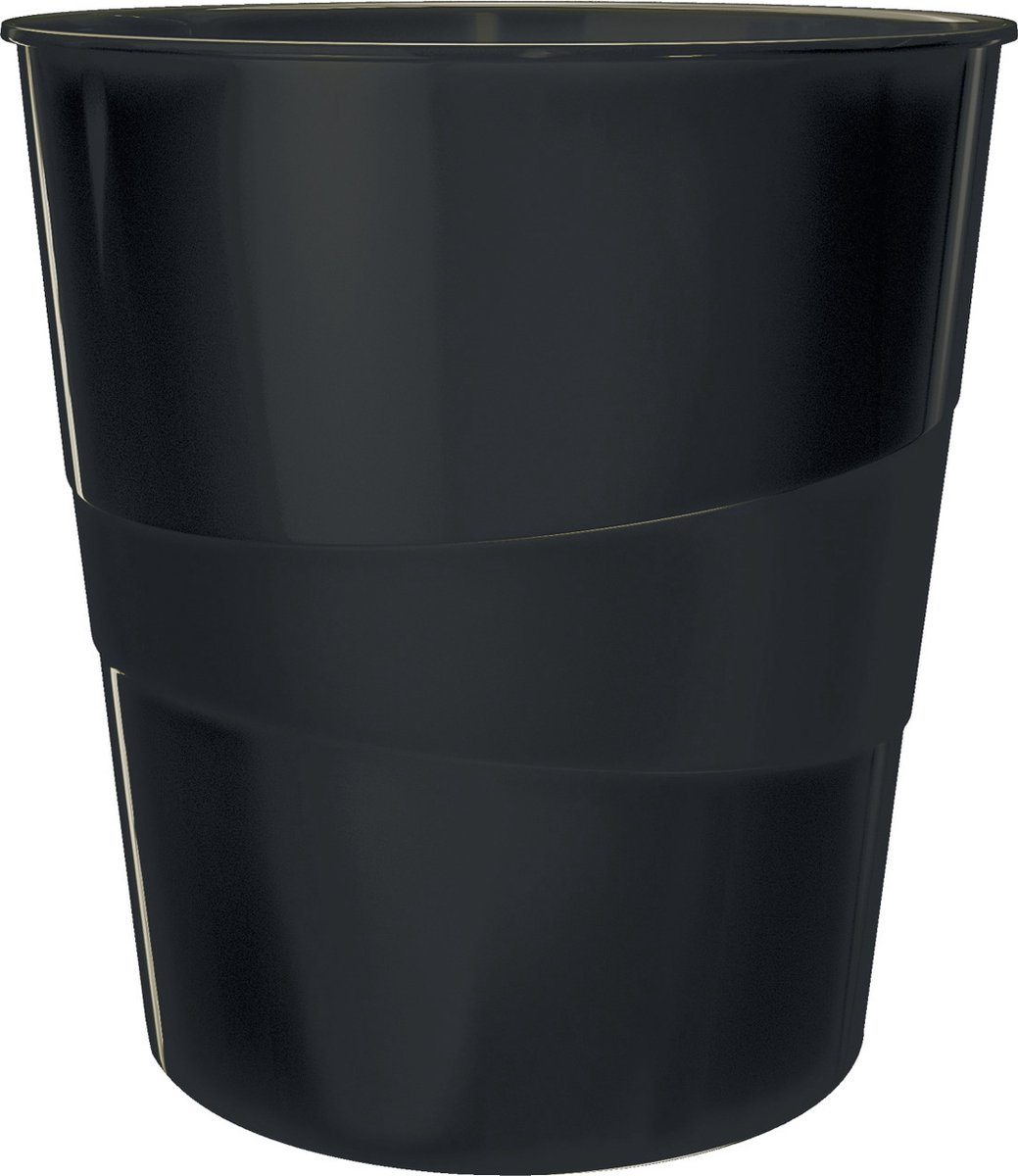 6 x Leitz Papierkorb Recycle 15l PP schwarz