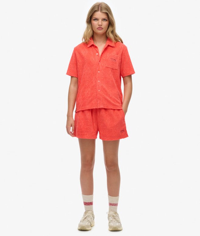 Superdry Damen Schwarz Eng Anliegendes Sport Luxe Oberteil mit Grafik, Größe: 40 - Größe: 40