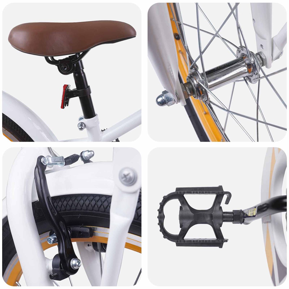 Kinderfahrrad 20 Zoll für Alter 6 11 Weiß