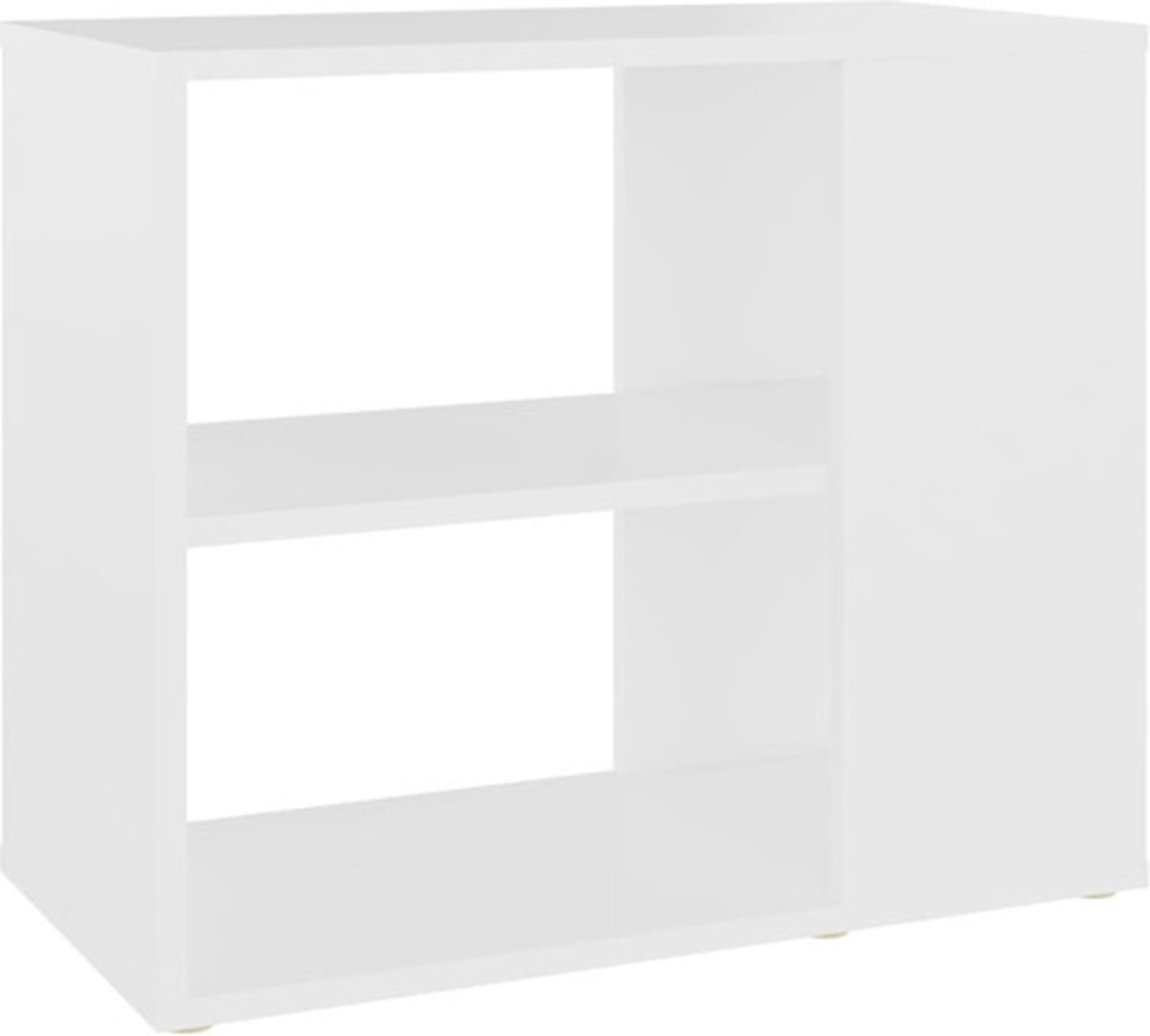 Vidaxl Beistellschrank, Weiß, 60X30X50 Cm, Holzwerkstoff