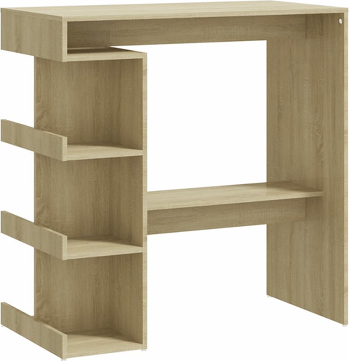 Vidaxl Bartisch mit Regalen, Sonoma-Eiche, 100X50X101,5 Cm