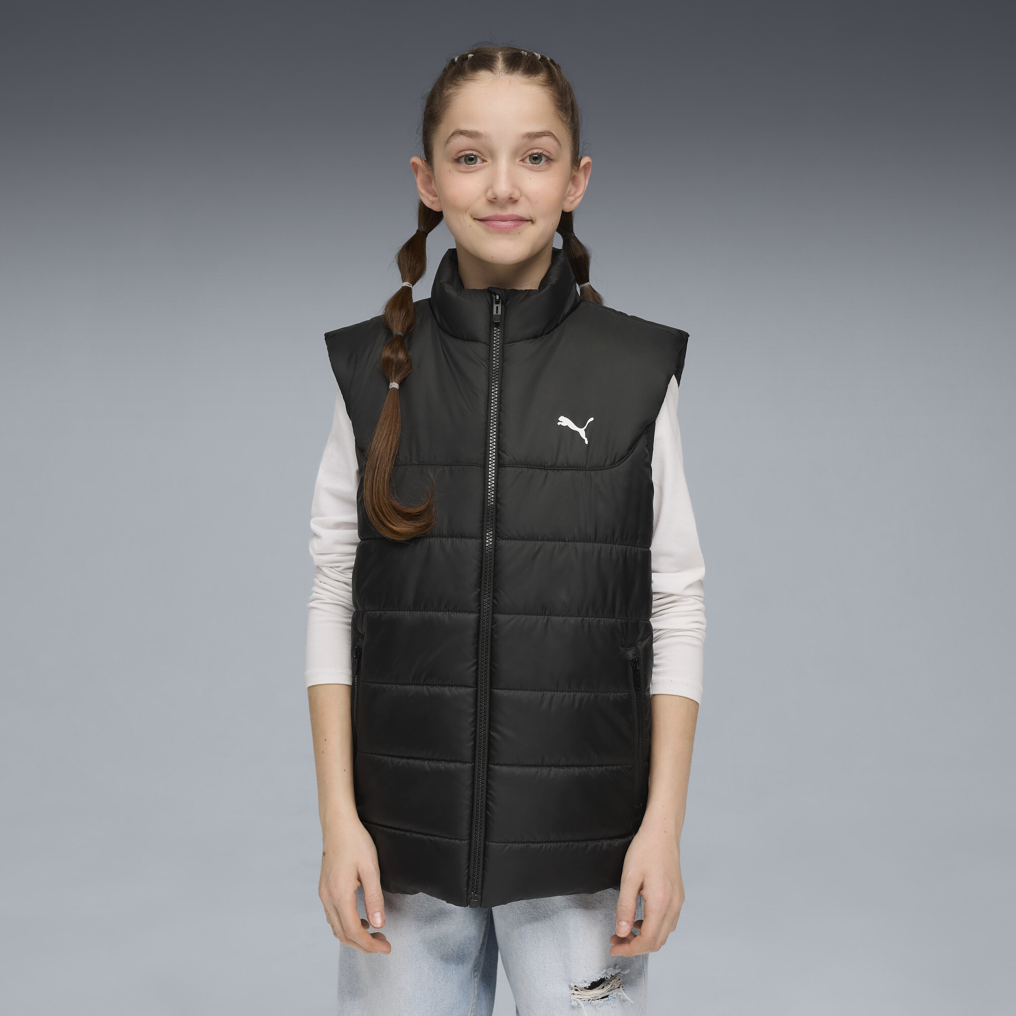 PUMA Essentials Wattierte Weste Teenager, Kleidung, Schwarz, 15-16Y