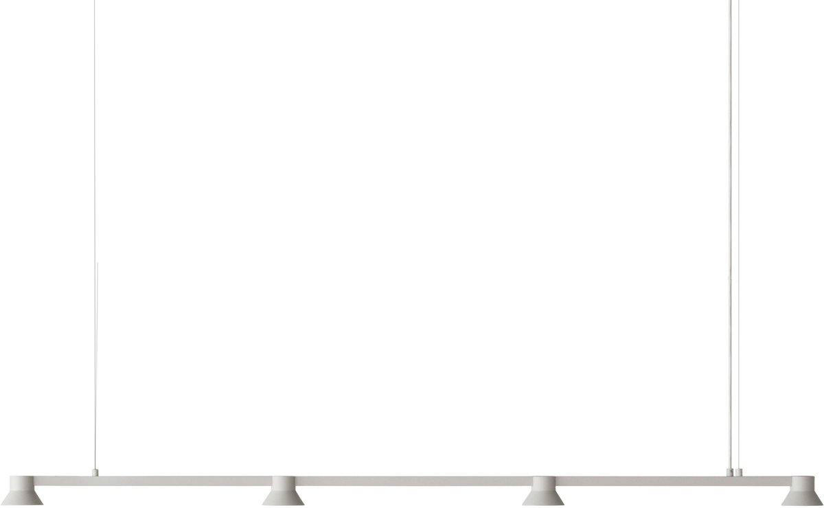 Hat Linear LED-Hängelampe, 167 cm, grau - Normann Copenhagen - Esszimmer - Aluminium