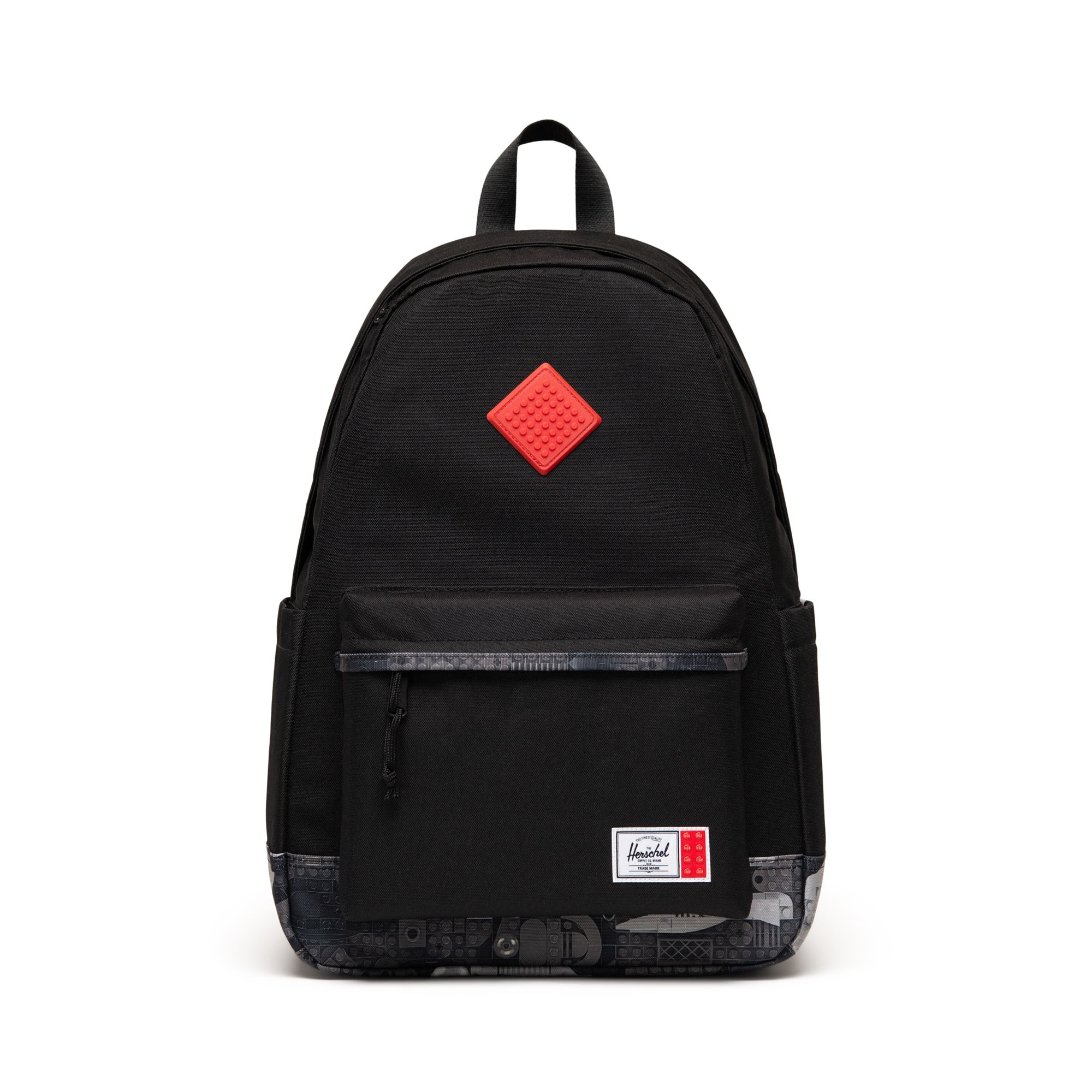 Czarny plecak Herschel Heritage - opadające kwiaty