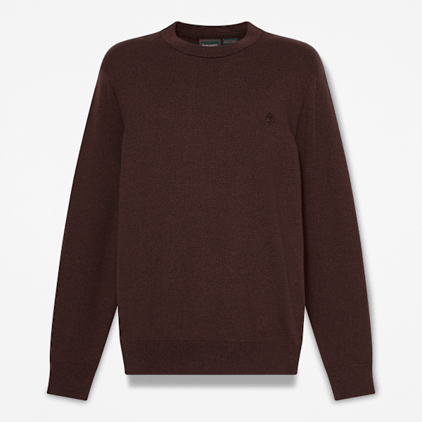 Timberland - Maglione Girocollo in Cotone Williams River da Uomo in marrone scuro, Uomo, marrone, Taglia: M