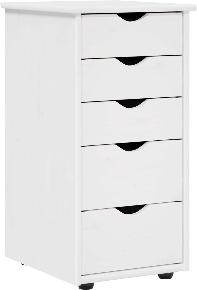 Weißer Schrank 34 x 39 x 61,5 cm Massivholz Kiefer