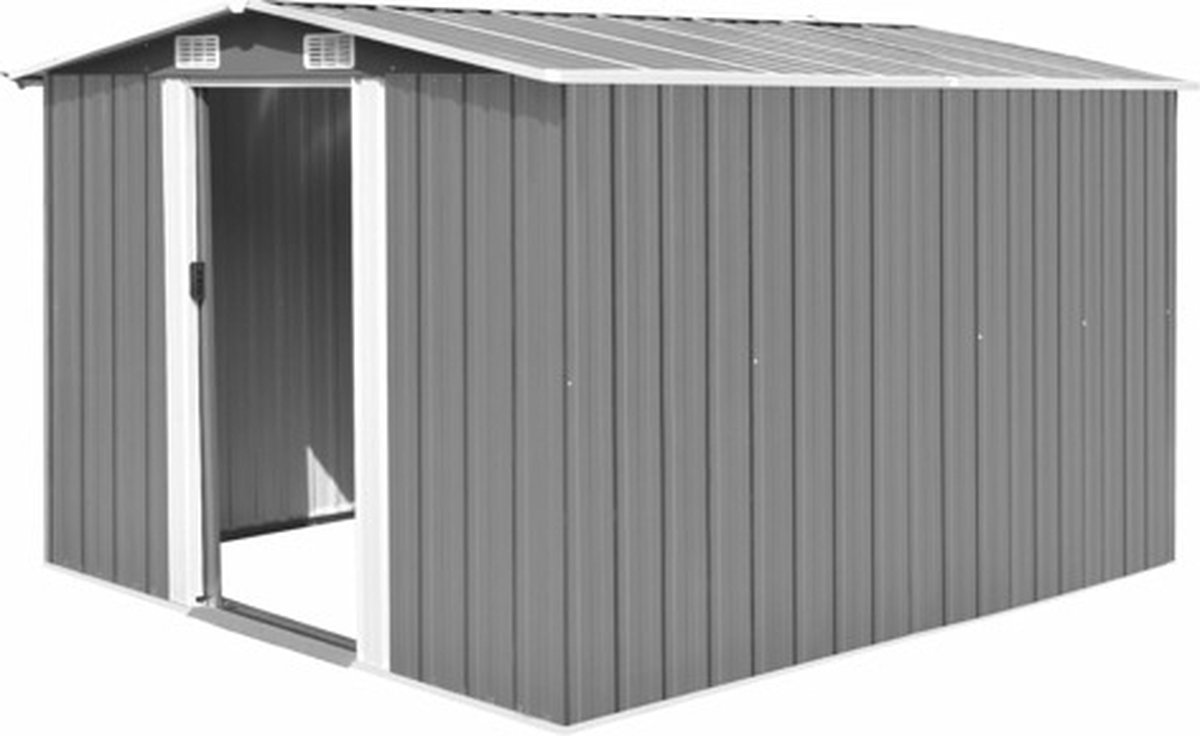 Gartenschuppen 257x298x178 cm Metall Grau