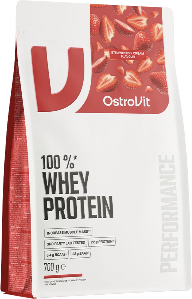OstroVit 100% Molkenprotein, cremiger Erdbeergeschmack, 700 g