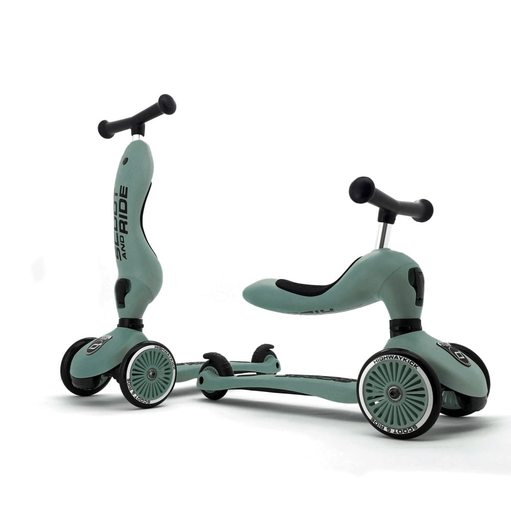 Highwaykick 2-in-1-Cabrio-Kinderroller, 1 - 5 Jahre, Forest, Scoot & Ride