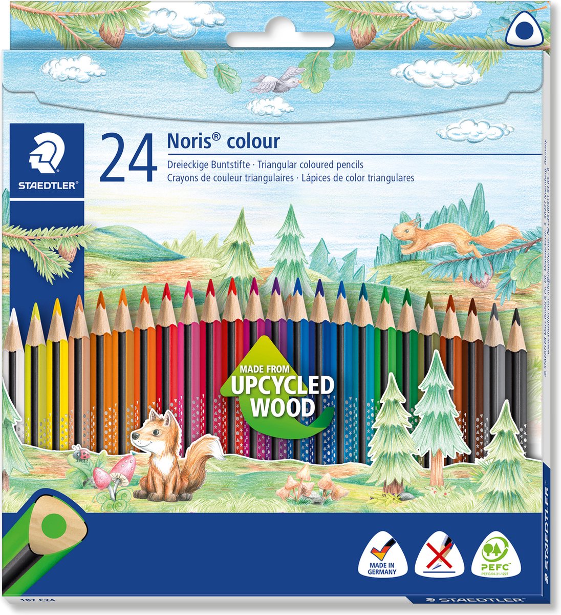 5 x Staedtler Farbstift Noris colour ca. 3mm farbig sortiert VE=24 Far