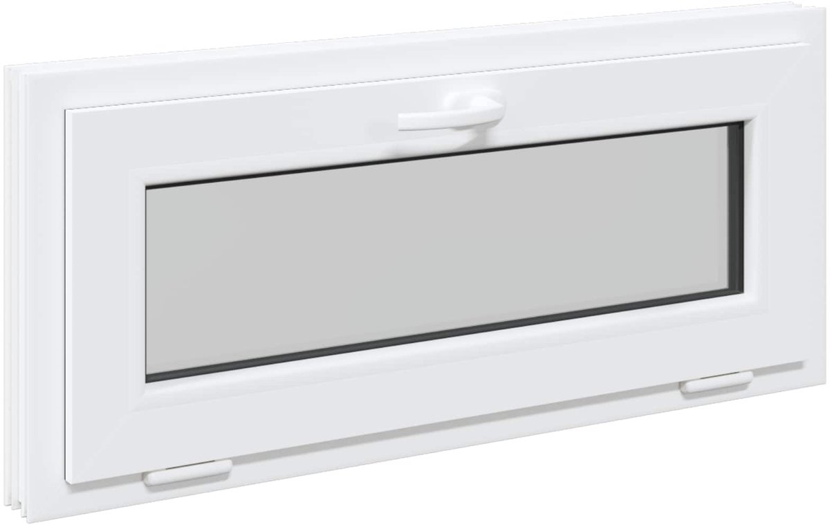 Kellerfenster RISOR 90 x 40 cm PVC und Glas Weiß