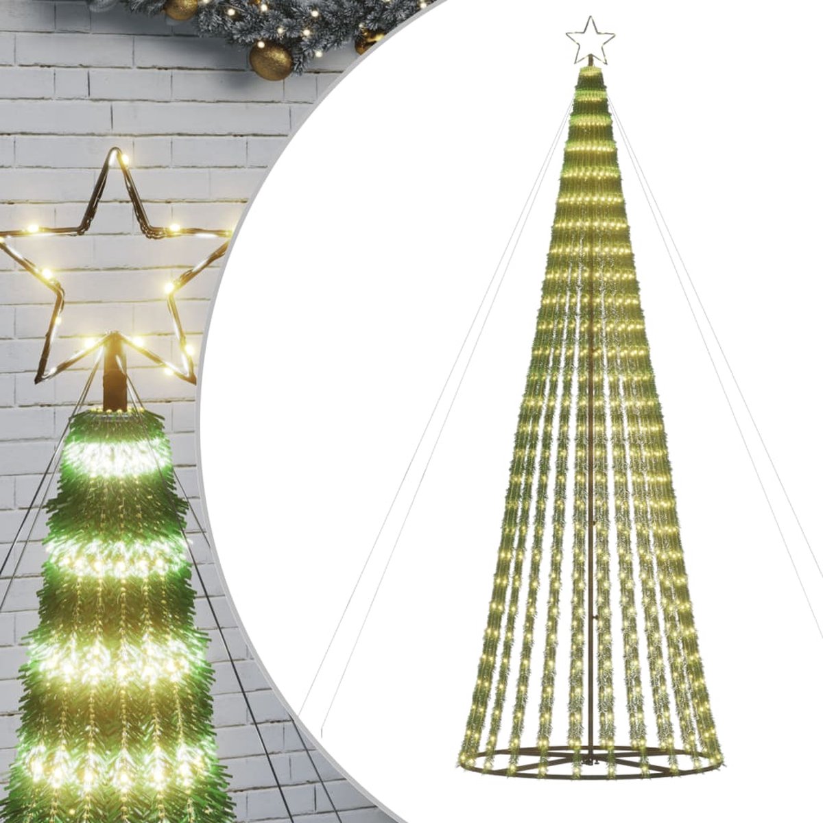Vidaxl Konische Lichterkette, 688 Warmweiße LEDs, 300 cm