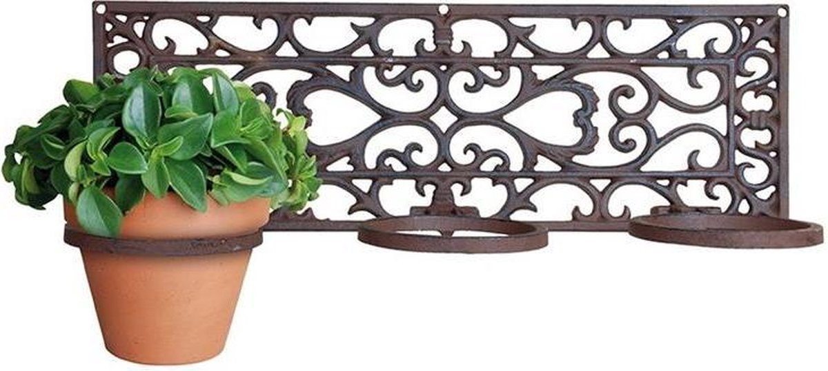 Gusseiserner Wandblumenständer für 3 Blumen