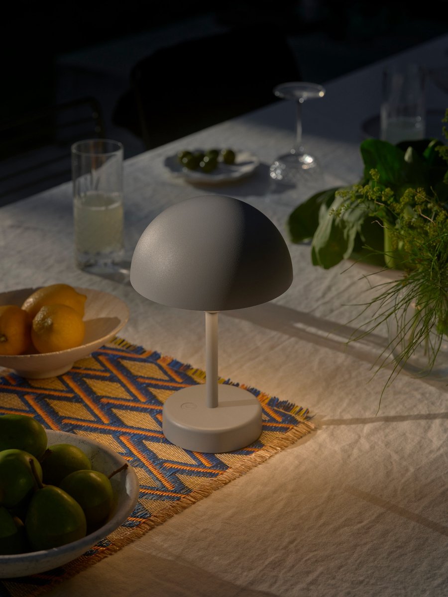 Ellen To-Go Portable Tischleuchte IP44 Grau - Nordlux - Balkon - Skandinavisch - Aluminium - Einflammig