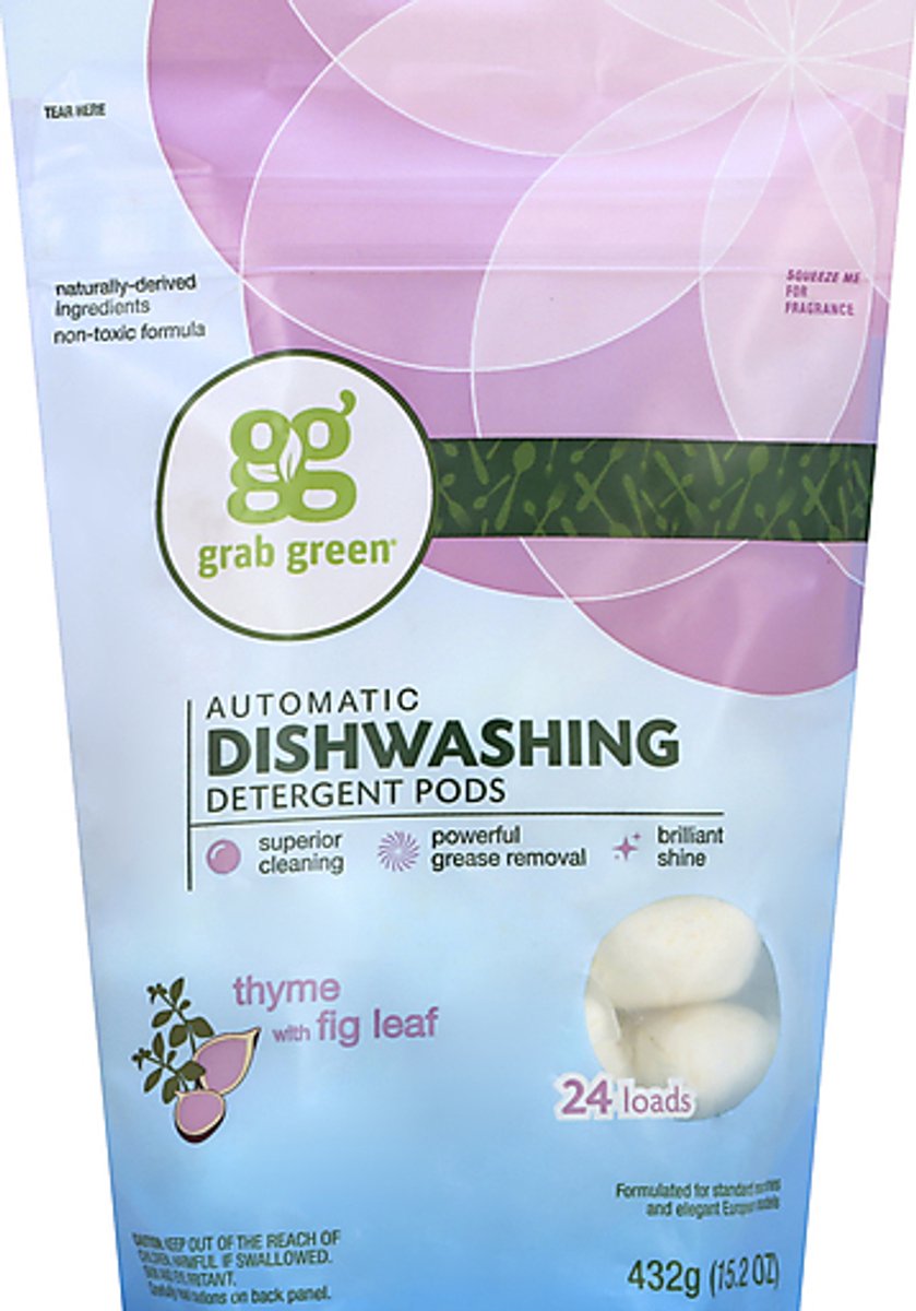 Automatische Spülmaschinentabs, Thymian mit Feigenblatt, 24 Spülgänge, 432G(15.2Oz)