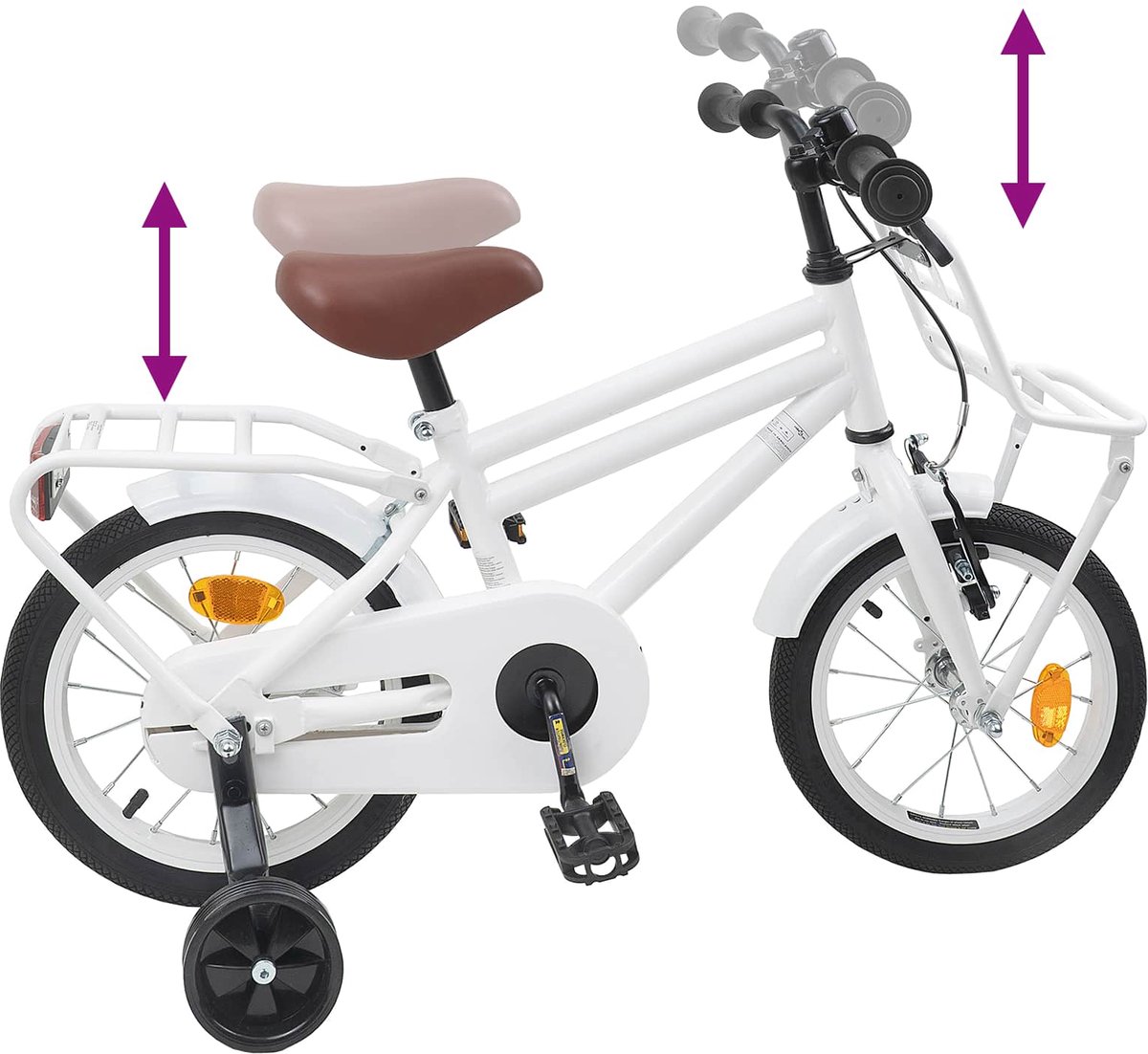 Kinderfahrrad 16 Zoll für Alter 4 6 Weiß