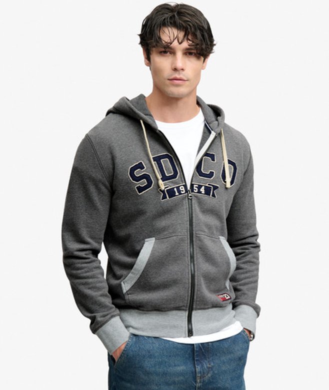 Superdry Damen Crest Verziertes T-shirt Cream - Größe: 36