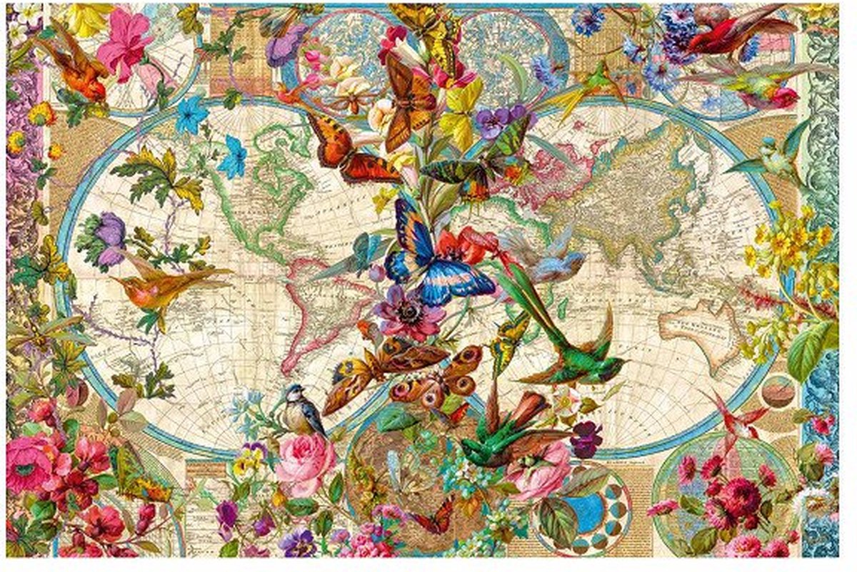 Puzzle 3000 Teile Karte von Flora und Fauna Ravensburger