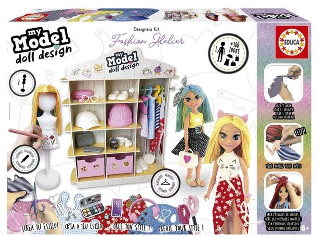Zubehörset für Puppen Educa My Model Doll Design