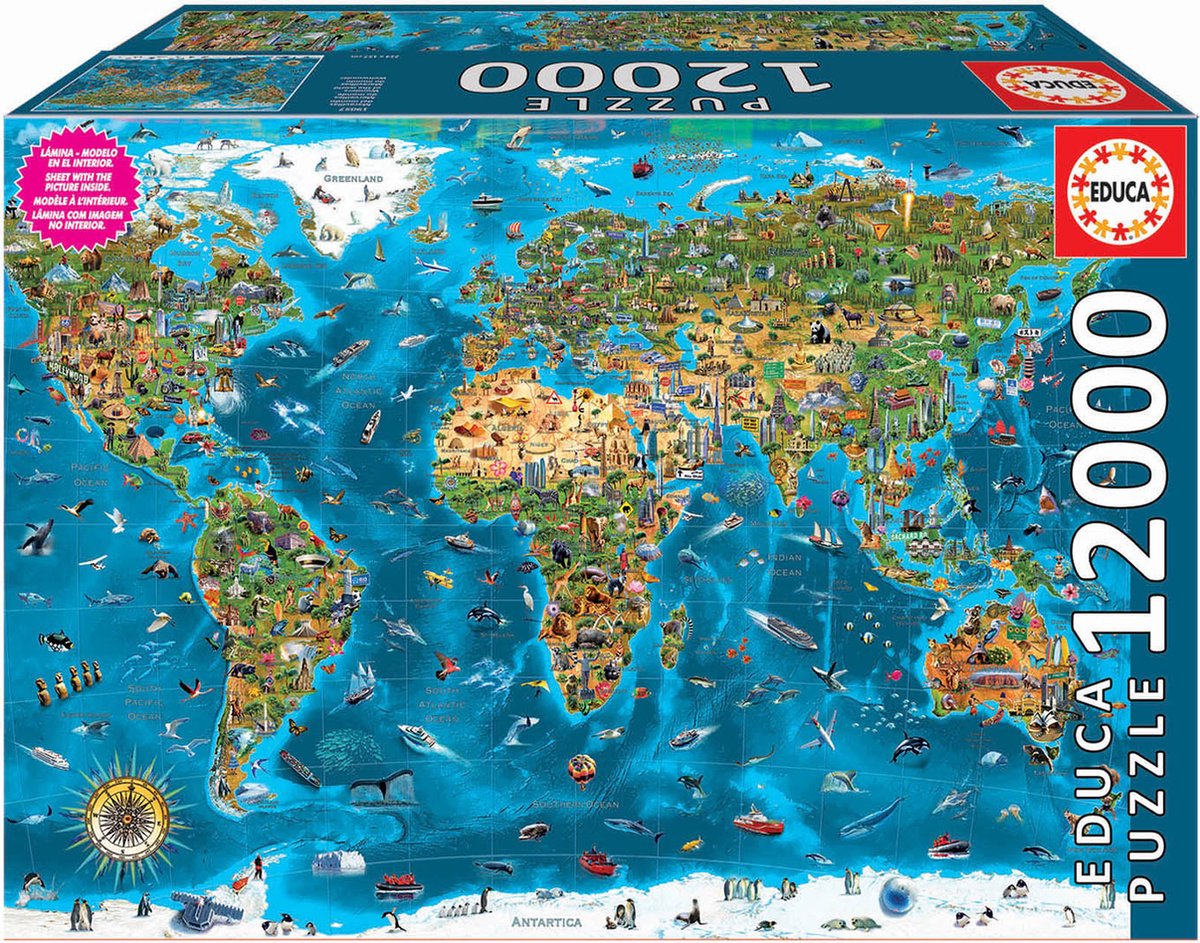 Puzzle mit 12000 Teilen Educa Maravillas Del Mundo