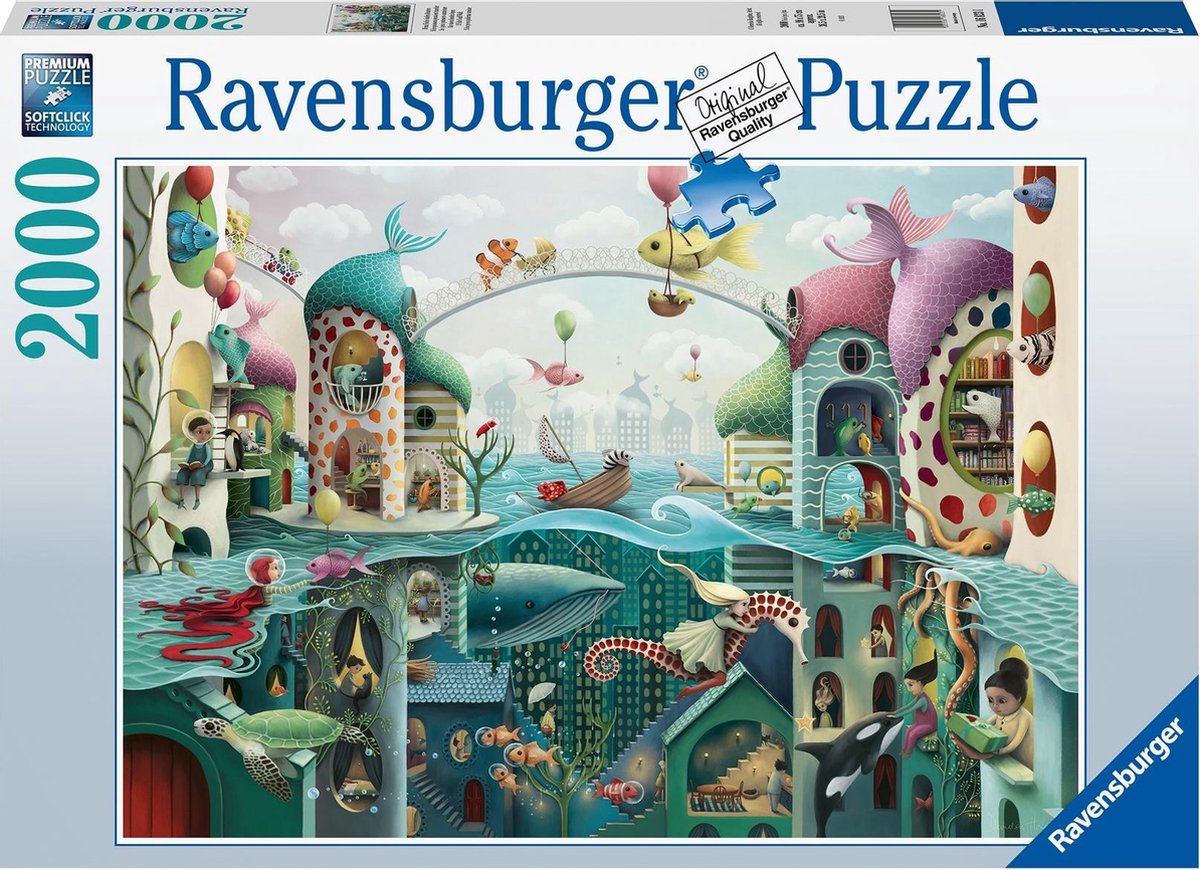 Puzzle mit 2000 Teilen Wenn Fische laufen könnten Ravensburger Demelsa Haughton