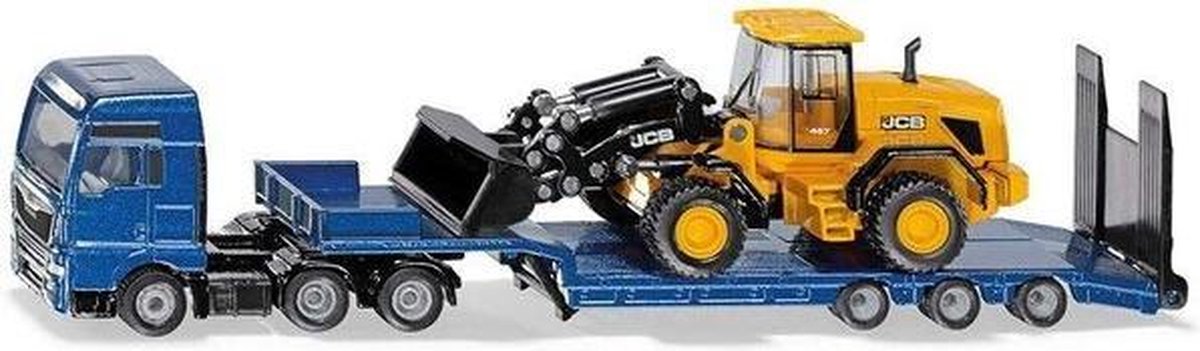 Auto Spiele - Tieflader mit jcb Siku