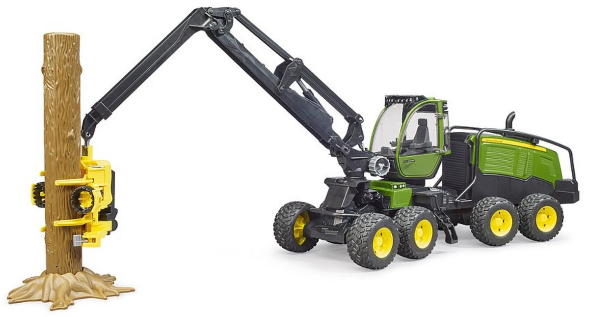 Auto Spiele - Mähdrescher mit 1 Holzscheit Bruder John Deere 1270G