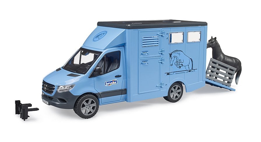Autospiele - Sprinter mit Pferdetransporter+Pferd Bruder MB