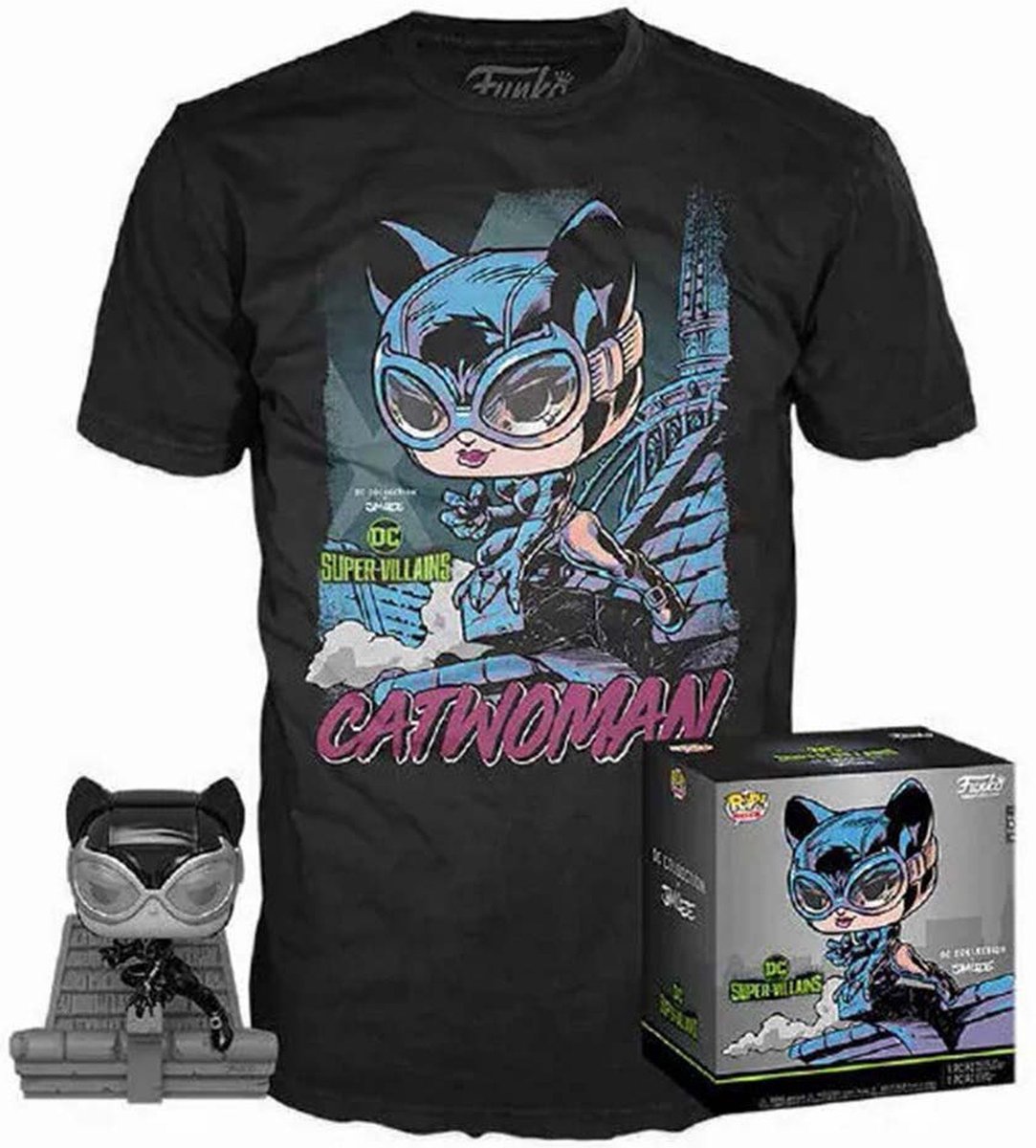 Figurine Funko POP & T-shirt DC Jim Lee Catwoman