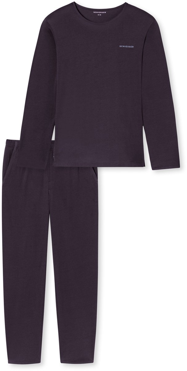 Schlafanzug lang graphit - Modern Bonded 48
