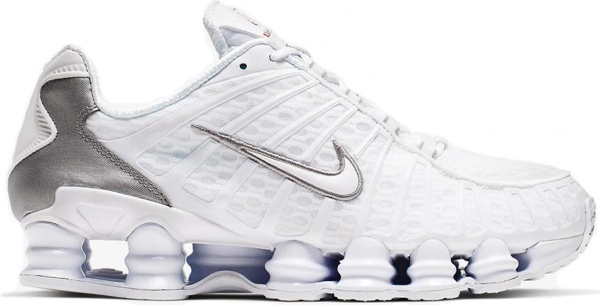 Nike Shox Tl Weiß Metallic Silber Sneaker AV3595-100 46
