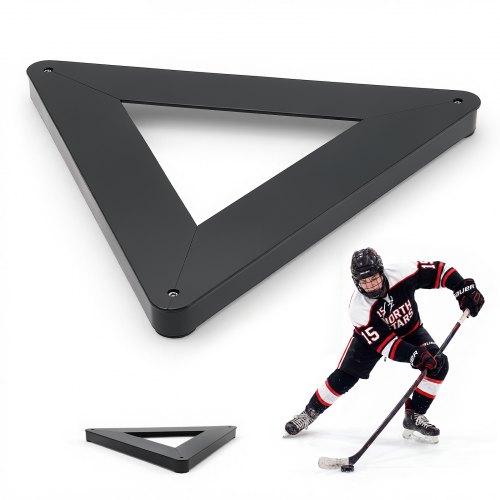 VEVOR Triangle Hockey Passer, Heavy-Duty Multi-Angle Rebounder, Hockey Passing Aid, Passing & Stick Handling Trainer, Off-Ice & On-Ice Portable Equipment, Help Improve Puck Control & Shooting