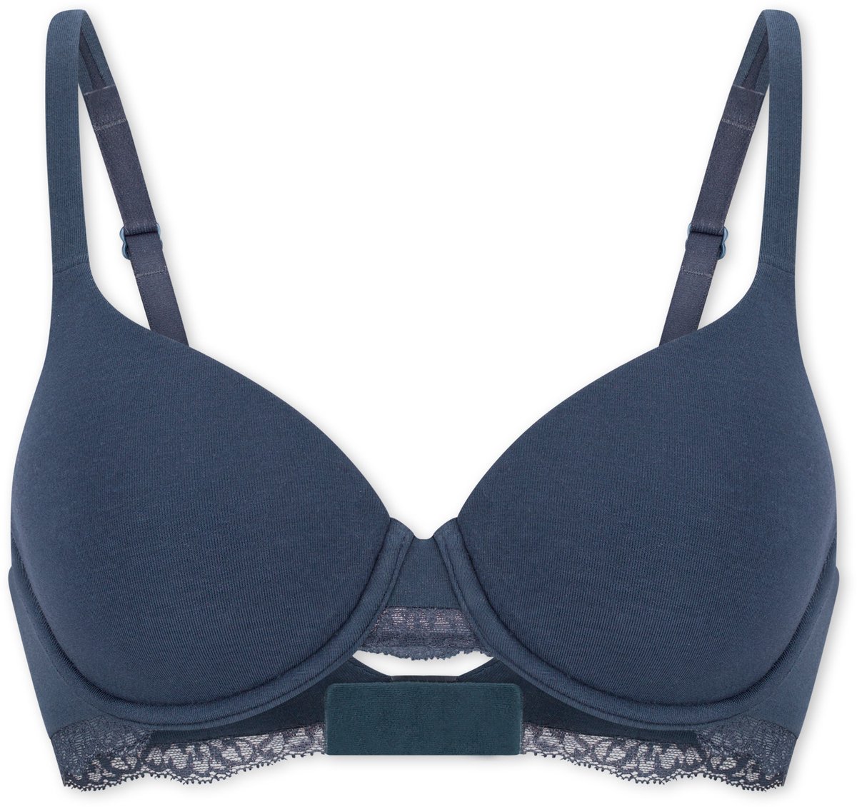 BH mit Schale Spitze deep blue - Unique Cotton 90A