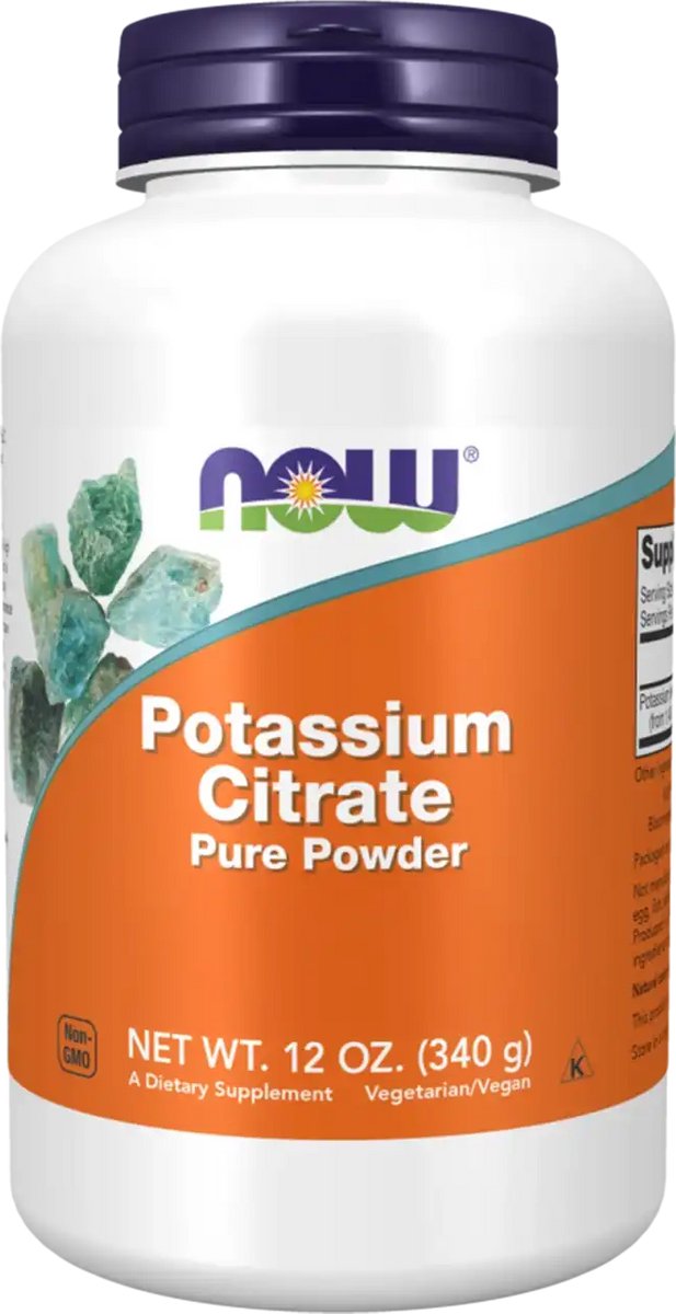 Minerały Potas Now Foods Potas (cytrynian potasu) proszek 340g