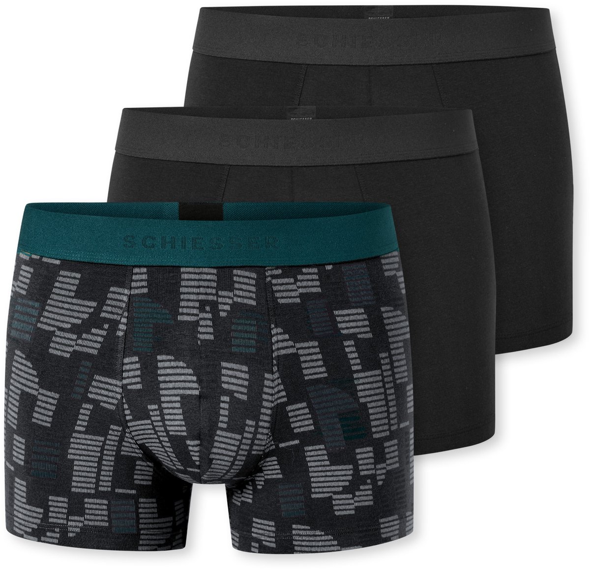 Shorts 3er-Pack uni/gemustert mehrfarbig - 95/5 5