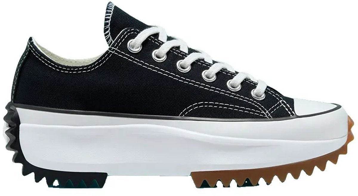 Converse Run Star Hike Low Schwarz Gummi Unisex Sneaker Weiß 168816C 35.5