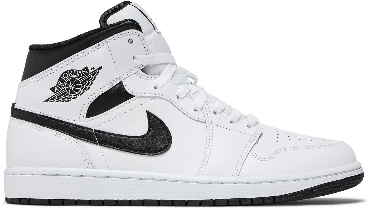 Air Jordan 1 Mid Weiß Schwarz Herren Sneaker DQ8426-132 47.5