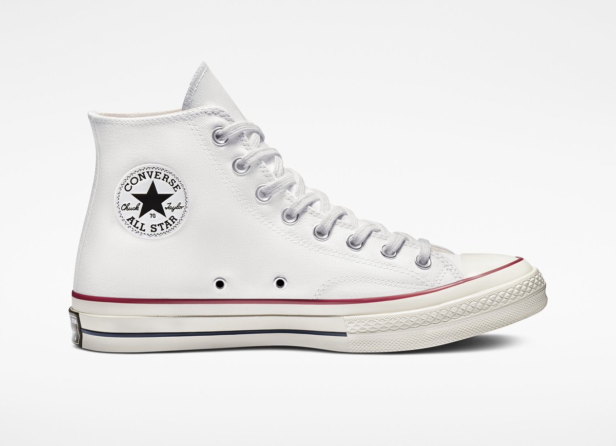 Converse Chuck 70 Hi Ivory Unisex Sneaker Weiß Rot 162056C 43