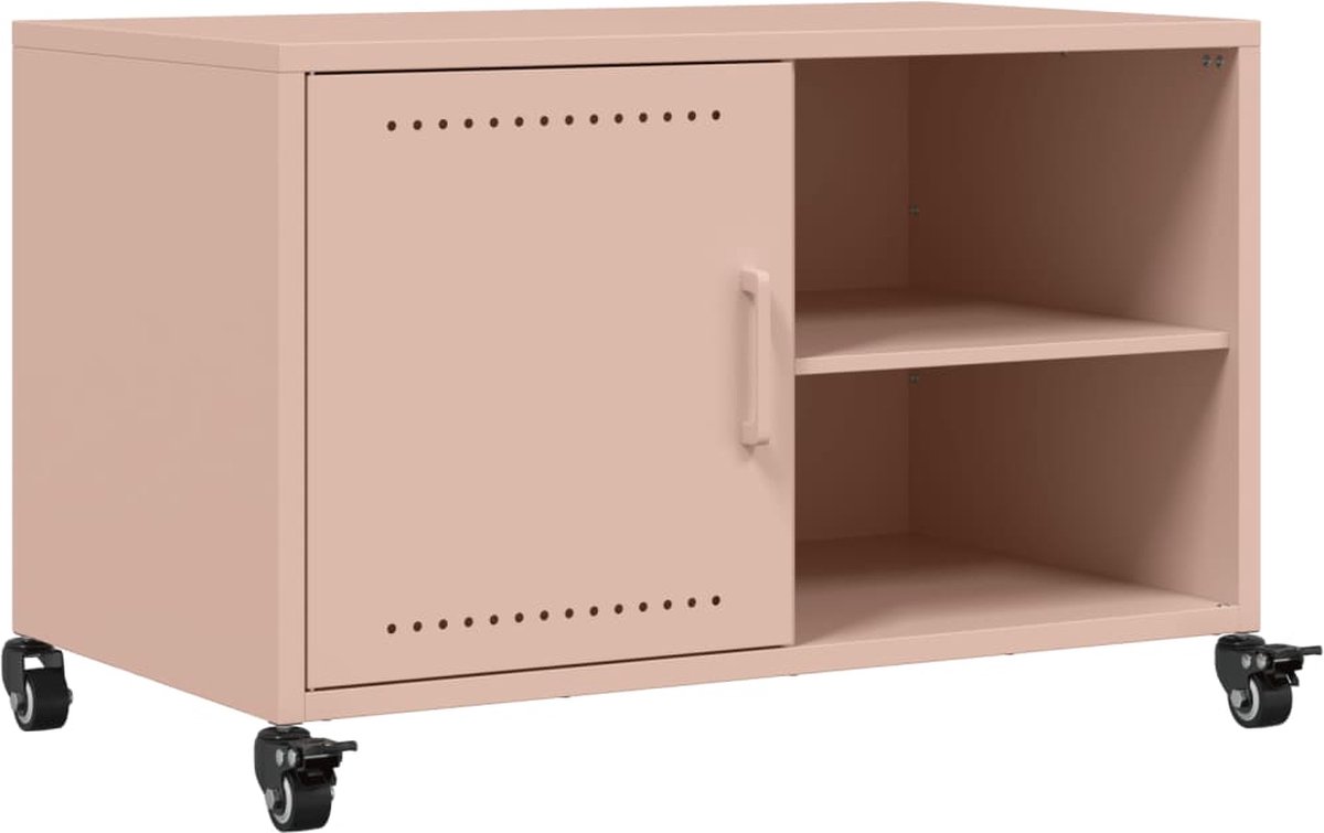 Rosa TV-Ständer 68 x 39 x 43,5 cm Stahl