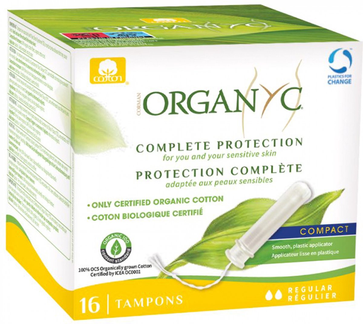 Organyc, Bio-Tampons, kompakt, normal, 16 Tampons