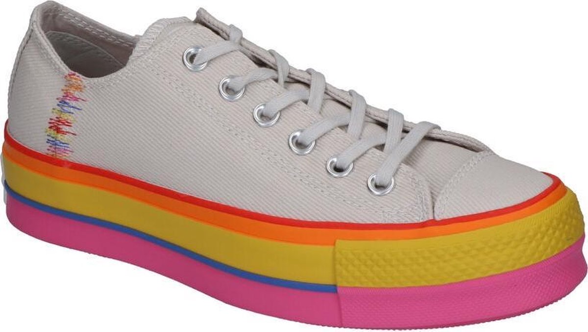 Chuck Taylor All Star Wmns Converse Lift Low 'Rainbow - Vintage White' Damen 564992C 39
