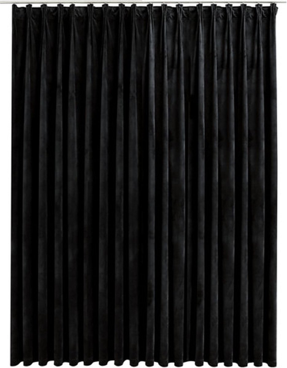 Vidaxl Verdunkelungsvorhang mit Haken, Samt, Schwarz, 290x245 cm