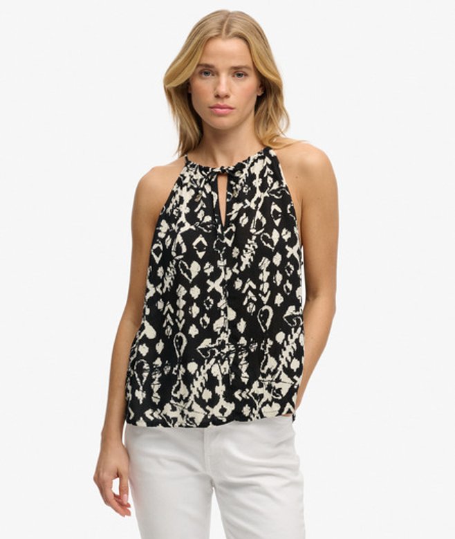 Superdry Damen Beach Cami Top Black - Größe: 36