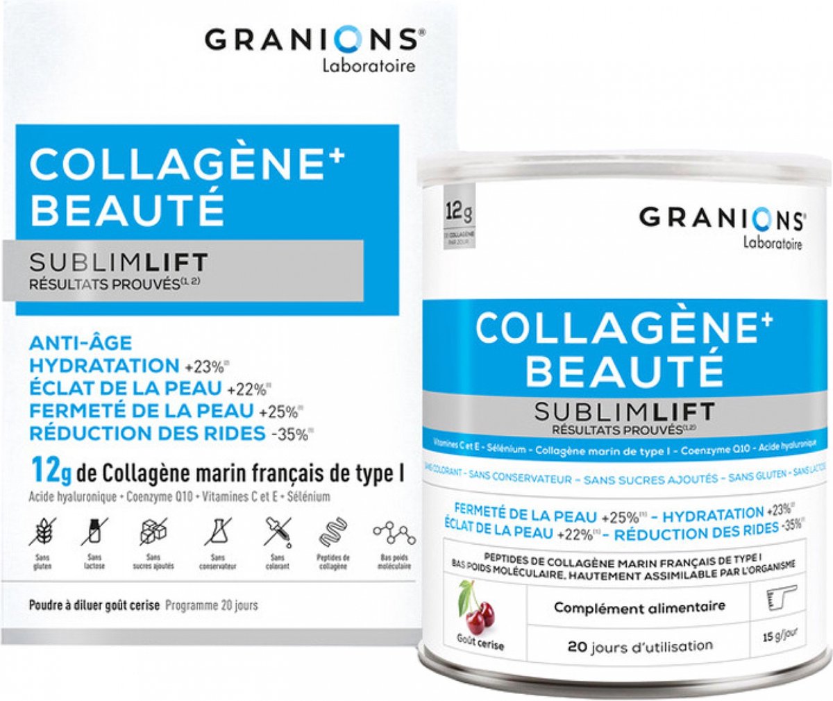 Granions SublimLift Collagen+ und Beauty Anti-rides Hydratation et éclat 300g