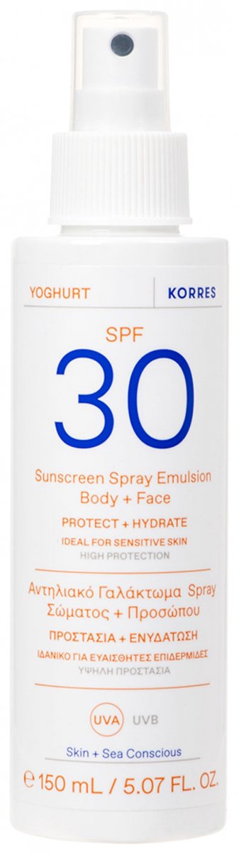 KORRES Joghurt Joghurt Sonnenschutz Spray Emulsion Sonnenschutz Körper & Gesicht Spray Emulsion SPF 30, 150ml