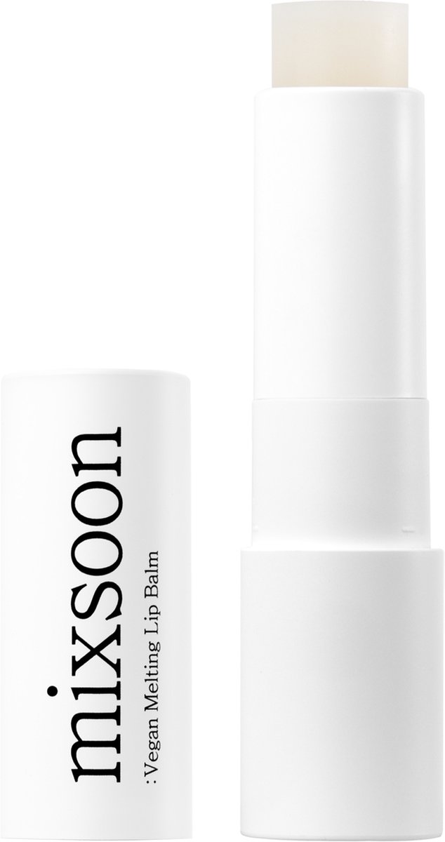 Mixoon Veganer schmelzender Lippenbalsam, 2 Sorten, Klar/Trockene Rose (3 Optionen) 01.Clear+02.Rose